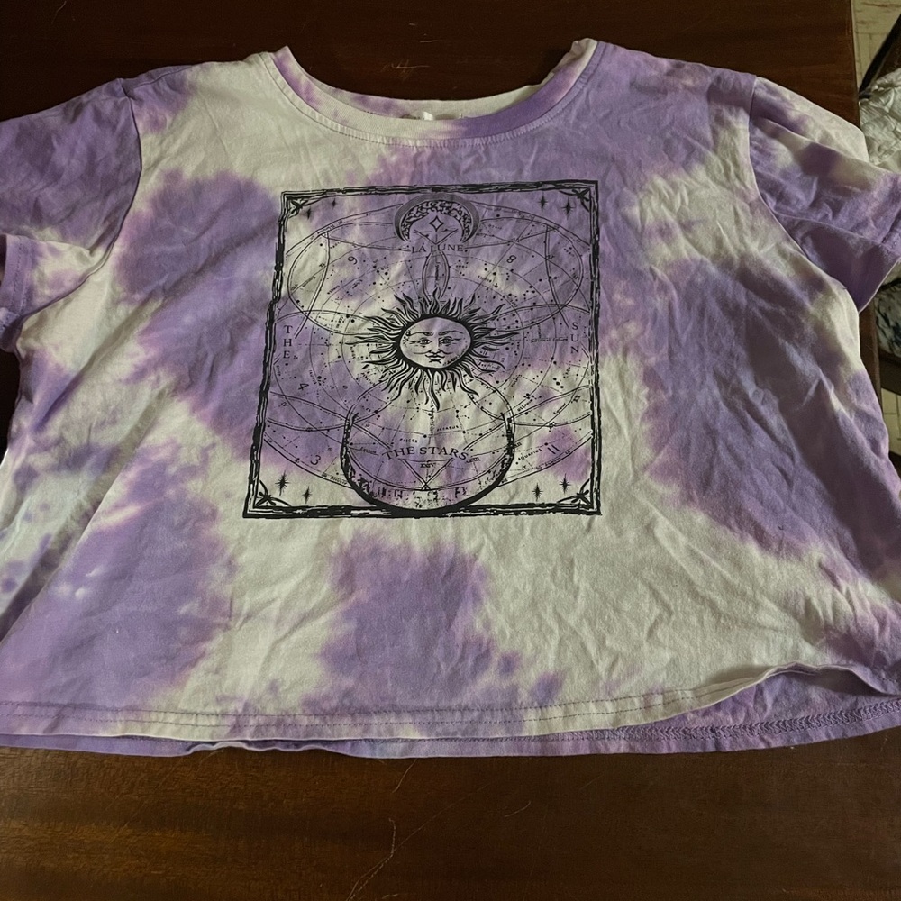 Sun tie dye crop top